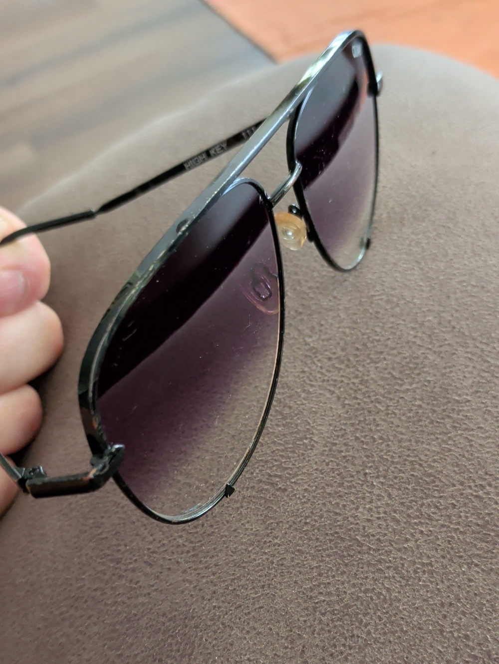 Quay Australia Men's Black Aviator Sunglasses
